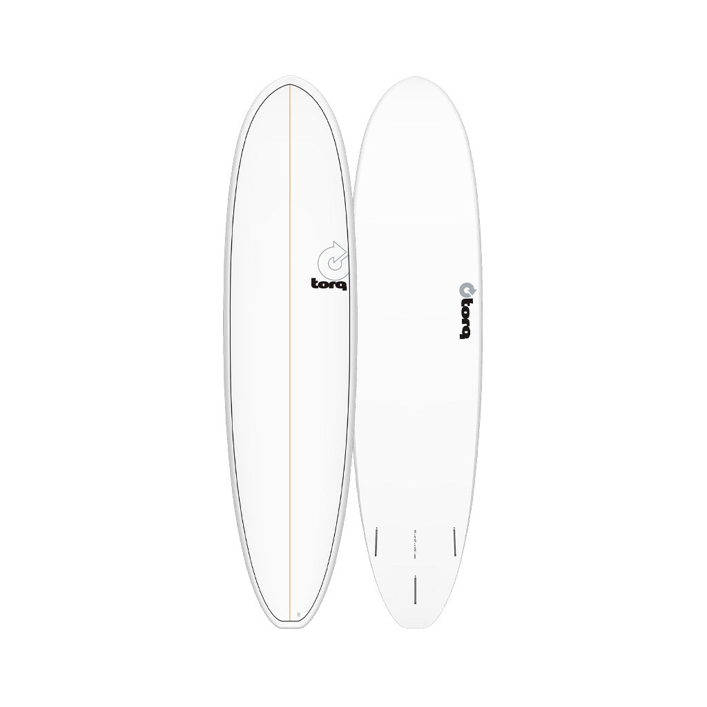 Torq Tet Fun V+ White Pinline Surfboard