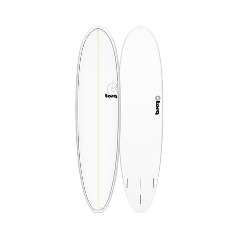 Torq Tet Fun V+ White Pinline Surfboard
