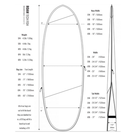 Roam Tech Surfboard Fish/Hybrid Bag