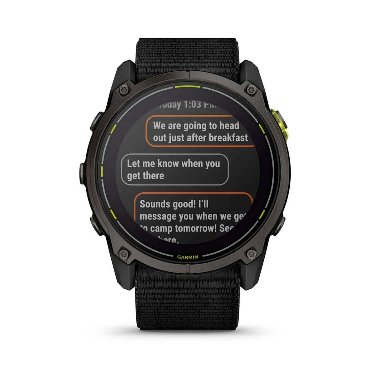 Garmin Enduro™ 3 Carbon Gray DLC Titanium with Black Ultrafit Nylon Strap