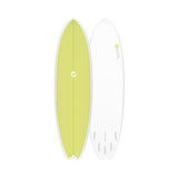 Torq TET Mod Fish Colored Deck Lime Surfboard