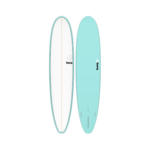 Torq TET Longboard Pinling Light Teal Blue / White Deck Surfboard
