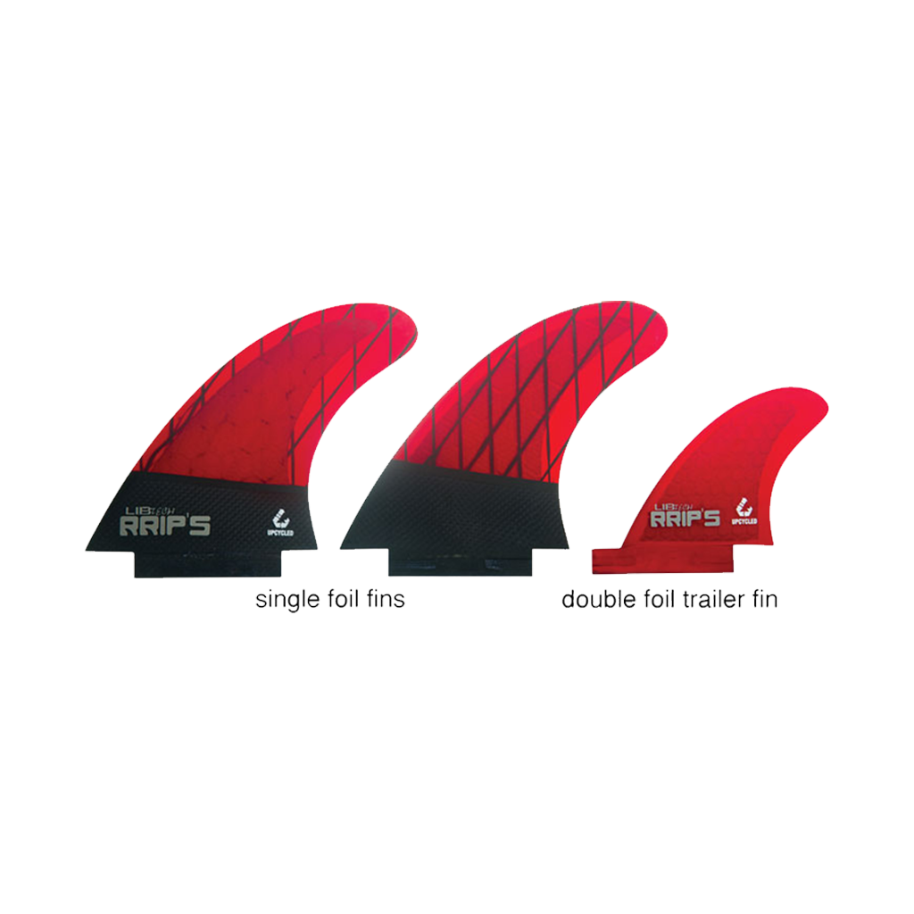 Lib Tech Rip's Twin + Trailer Tri Fin Set