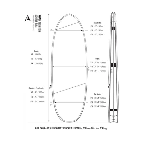 Roam Tech Bag Double Fish / Hybrid Surfboard Bag